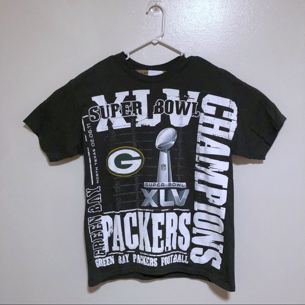 Super Bowl XLV Green Bay Packers Green Tee Shirt